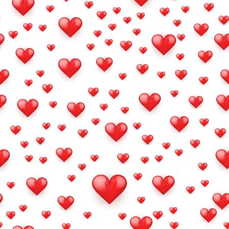 Seamless pattern beautiful red heart.