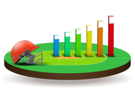 Concept of statistics about the cricketのイラスト素材