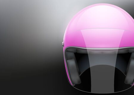 Pink Female Motorcycle Helmetの写真素材