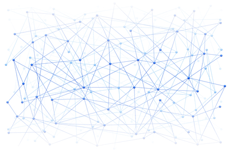 Abstract Digital background of Science or Blockchain. Molecules or blocks are connected. Vector Illustration.のイラスト素材