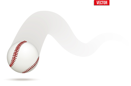 Baseball in motion. Moving ball. Vector Illustration Isolated on white background.のイラスト素材