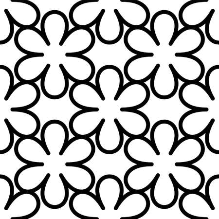 Circular flower decorative seamless patterns. It can be used for laser cutting and carving. Cutout Digital Stencils. Vector illustration isolated on white background.のイラスト素材