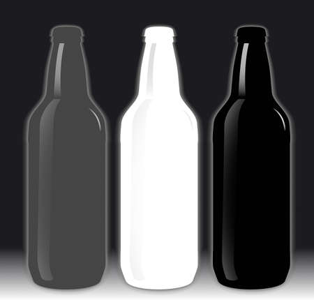 Set of beer bottlesのイラスト素材