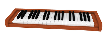 small wooden classical piano keyboardの写真素材