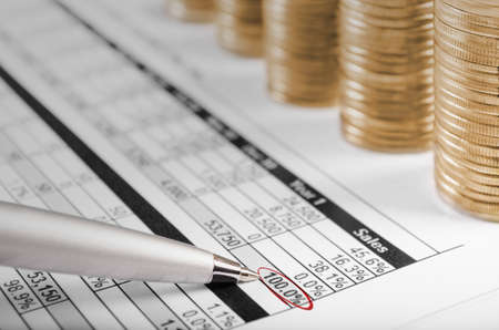 Red pencil circling the 100  on the sale form