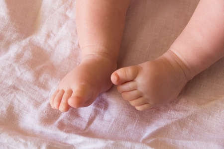 Feet of newborn baby