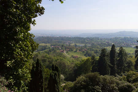 Photo of a panoramic view of the hillsの写真素材