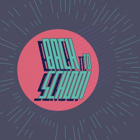 Back to School flat design poster with text.のイラスト素材