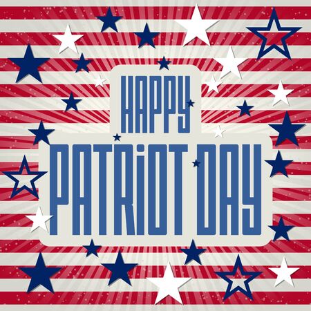 illustration for patriot day. American abstract background with stars and stripes.のイラスト素材