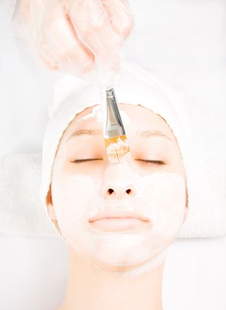 Picture of a woman at spa proceduresの写真素材