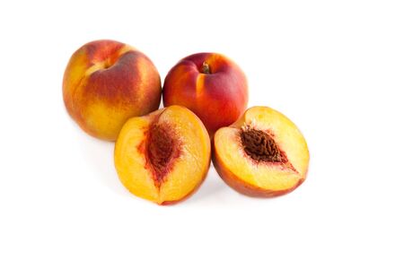 Picture of a peaches isolated on the white backgroundの写真素材