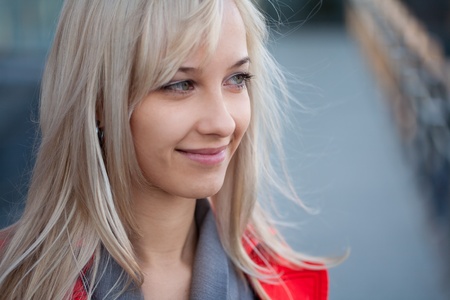 Picture of beautiful woman outdoorsの写真素材