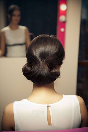Picture of beautiful woman's wedding dressの写真素材