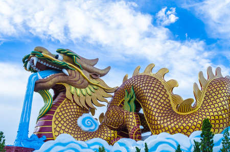 big golden dragonの写真素材