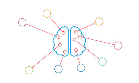 brain info graphicsのイラスト素材