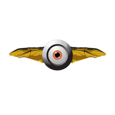 Eye icon with fly wingsのイラスト素材