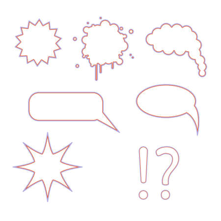 set of text boxesのイラスト素材
