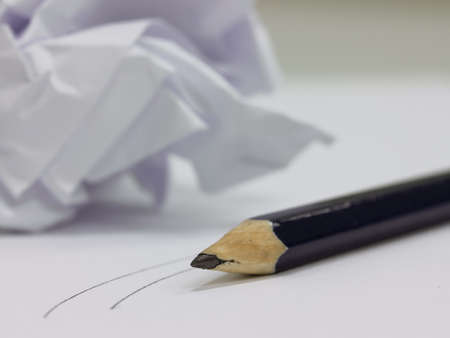 paper with pencilの写真素材
