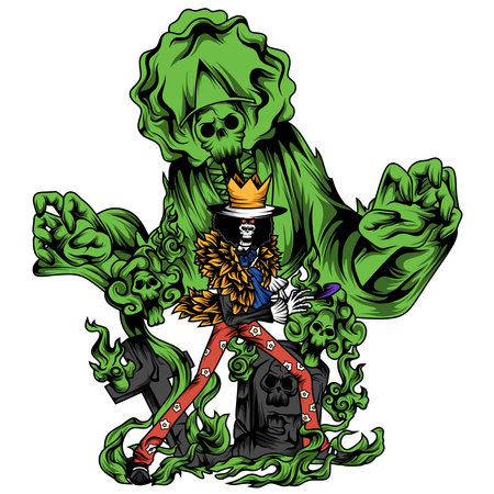 Brook Design For Simple Cool Anime T-shirt Screen Printing, can be re-edited and you can change the color at willのイラスト素材