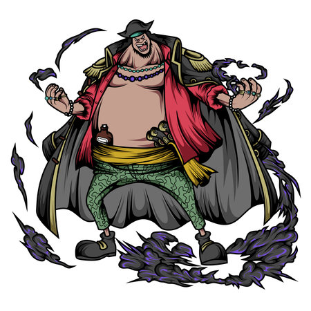 Marshall D Teach Design For Simple Cool Anime T-shirt Screen Printing, can be re-edited and you can change the color at willのイラスト素材