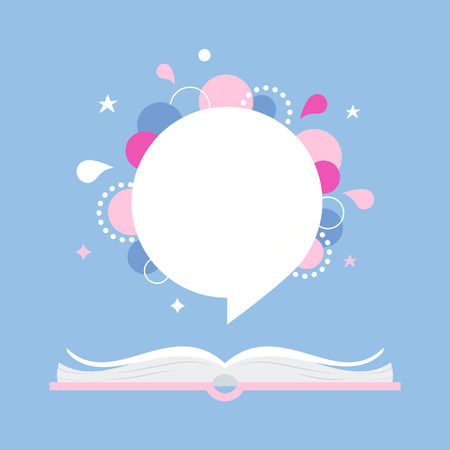 Open Book with Space for Quote or Phrase. Vector Designのイラスト素材