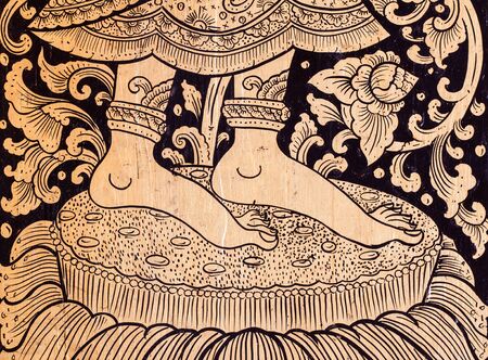 Laotian temple gateの写真素材