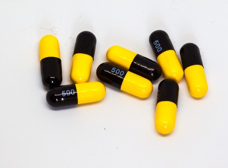 pills and capsules drugの写真素材