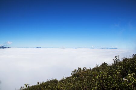 blue sky and clouds on Mountainの写真素材