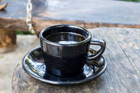 cup of coffee on tableの写真素材