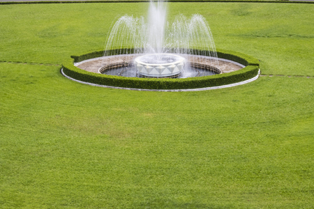 Ho Chi Minh City, Vietnam - Feb 24 2017: Lawn front  of Independence Palace. a famous Historical Museum in Ho Chi Minh City, Vietnam.のeditorial素材
