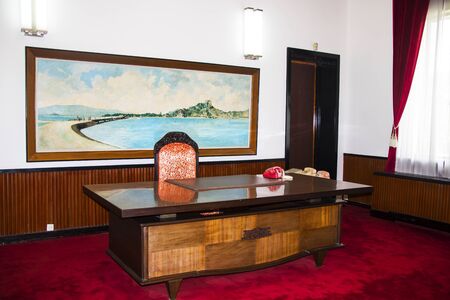 Ho Chi Minh City, Vietnam - Feb 24 2017: State Banqueting Hall at Independence Palace. a famous Historical Museum in Ho Chi Minh City, Vietnam.のeditorial素材