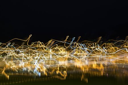 Abstract background of Blurry colorful of motions LED lights