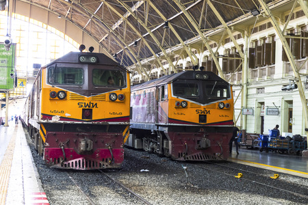 BANGKOK, THAILAND - September 13, 2017: Bangkok Railway Station (Hua Lamphong)のeditorial素材