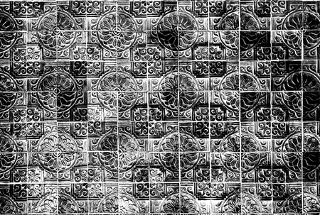 Stone carving of flower patternの写真素材