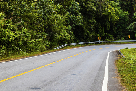 Asphalt road in Thailandの写真素材