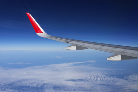 Bangkok, Thailand - NOVEMBER 22, 2018 : Airbus 320 airasia, Thailand low-cost airline.  View from the plane window by airasia airlineのeditorial素材