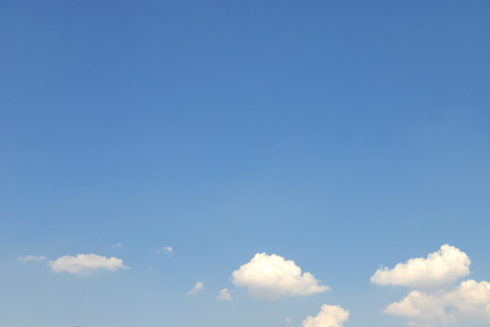 Blue sky with clouds texture and backgroundの写真素材