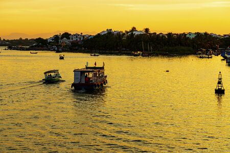 View of river in Hoi An, Vietnam. Hoi An is the World's Cultural heritage site.の写真素材