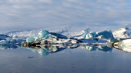Icebergs in the glacier lagoon