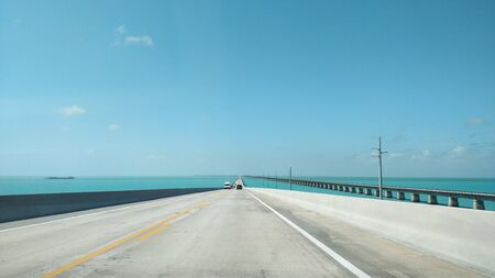 Ocean highway to the florida keysの写真素材