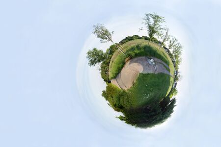 Round world backgroundの写真素材