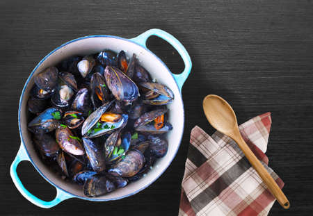 Steamed Musselsの写真素材