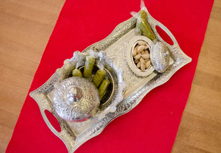 Peanut butter and pistachiosの写真素材