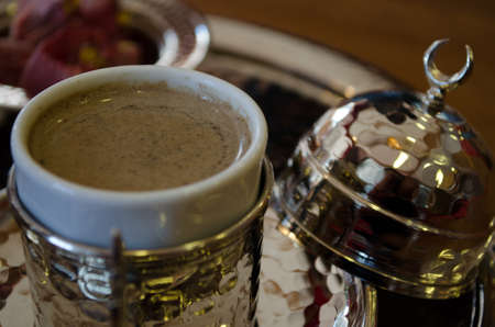 Turkish coffee and Turkish delightの写真素材