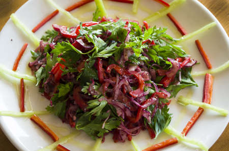 Sumac and onion saladの写真素材
