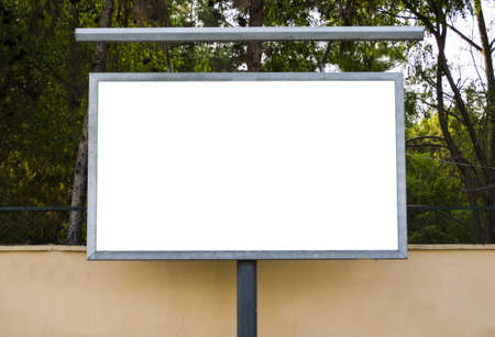 Blank White billboardの写真素材