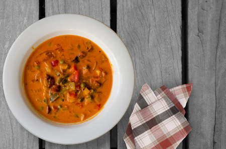 meat soup with vegetablesの写真素材