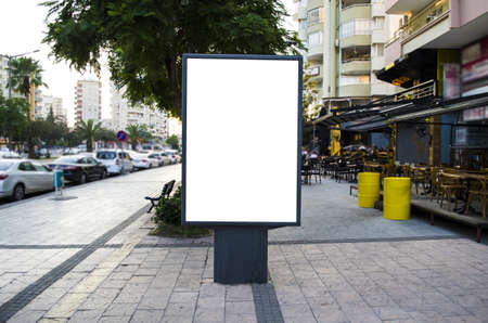 Blank Billboard in cityの写真素材