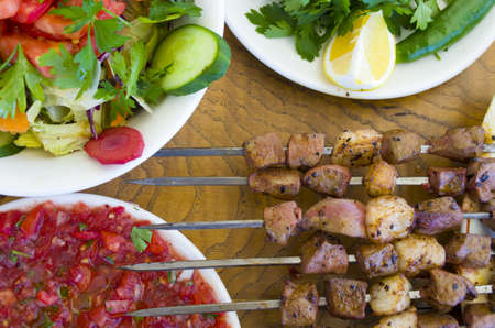 Liver Sish Kebab menuの写真素材