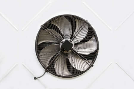 part of fan blades of modern ventilation system